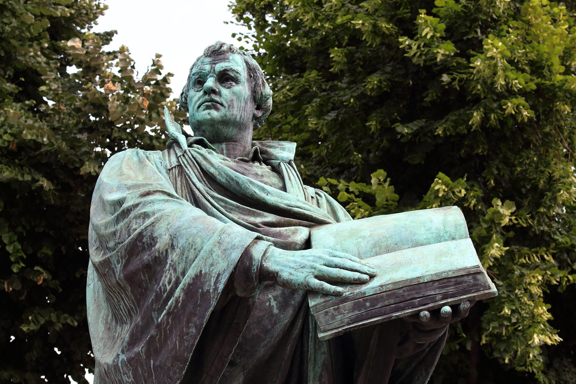 Martin Luther with Bible in hand